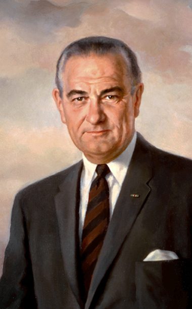 Presidential portrait of Lyndon B. Johnson, the namesake of Johnson Space Center