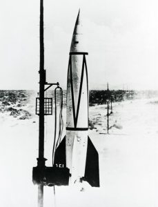 V-2 missile launch at White Sands Missile Range. 