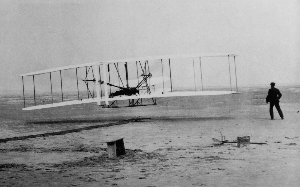 The Wright Flyer Airborne