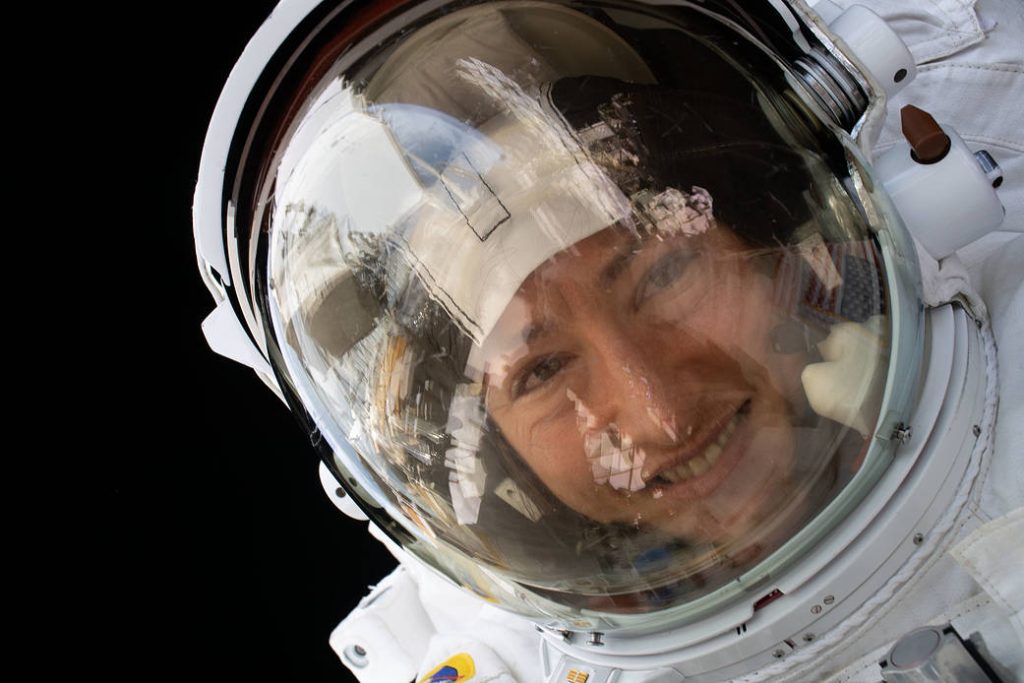 Christina Koch during an EVA.