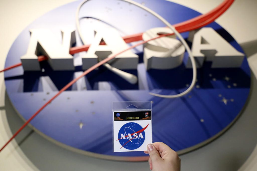 NASA sticker and logo
